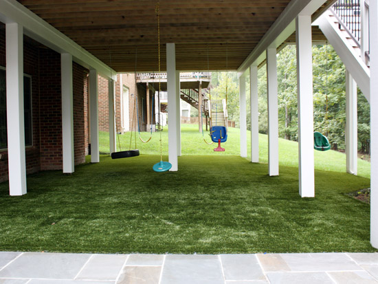 Under Deck Turf Installation Md Dc Va Turf In Montgomery County